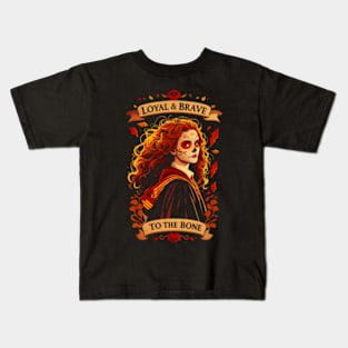 Loyal and Brave to the Bone - Day of the Dead - Fantasy Kids T-Shirt